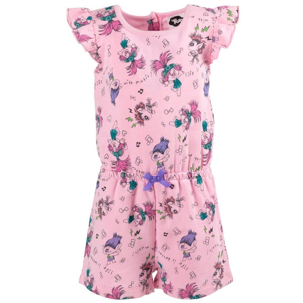 DREAMWORKS TROLLS POPPY LITTLE GIRLS SLEEVELESS PINK ROMPER SIZE 7-8 BRAND NEW